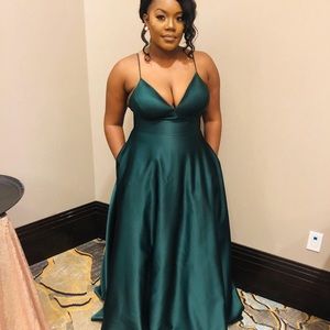 Emerald green ball gown